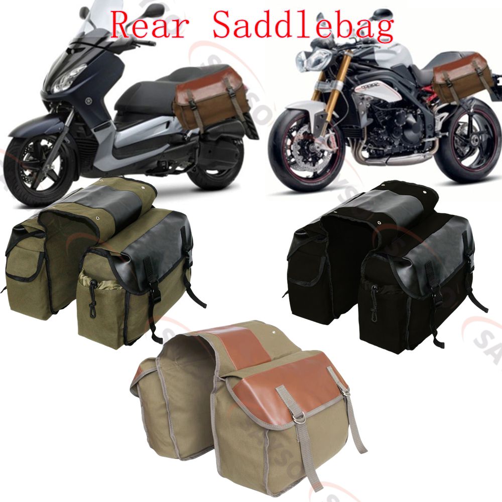 Canvas Lederen Achter Zadeltas - Motorcycle Gear Backpack recensie en prijs